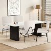 Modern Beige Upholstered Ergonomic Padded Accent Chair