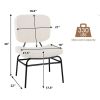 Modern Beige Upholstered Ergonomic Padded Accent Chair