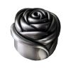 [Retro Rose] Ring Box Tin Alloys Jewelry Box Ring Display Box; 2.55'' by 2.55''