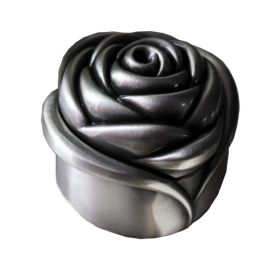 [Retro Rose] Ring Box Tin Alloys Jewelry Box Ring Display Box; 2.55'' by 2.55''