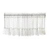 White Gauze Curtain Lace Partition Short Curtain Half Curtain Polka Dot Valance Sheer Curtain Tier Cafe Curtain,59x15 inch