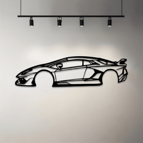 Stylish Edge Metal Line Racing Car Wall Adornment - Suspended Iron Wall Sculptures, High-Quality Metal Artifacts for Home Decor