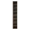 8-Tier Media Tower Rack, CD DVD Slim Storage Cabinet with Adjustable Shelves, Tall Narrow Bookcase Display Bookshelf for Home Office