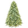 7.5FT Pre-lit Blue Spruce Artificial Christmas Tree - 2910 PE&PVC Tips with 800 LED Lights - Metal Stand and Hinged Branches for Home