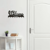 CIFbuy™ Black Metal Wall-Mounted Key Holder 1-piece Elegant "WELCOME" Design with 8 Hooks Auxiliary Hook Ideal for Stylish Key Organization Entryway L