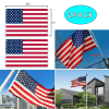 2pcs 4X6FT 120*180cm American Flag USA Flag Printed Nylon Flag National Flag w/Brass Grommets Courtyard Decoration Festival Decoration Flag
