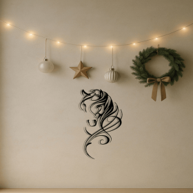 "Modern Abstract Horse Metal Wall Art - Vintage Industrial Wall Decor for Farmhouse, Boho & Minimalist Homes - Unique Hanging Art for Living Room