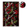 Dark Leaf Stained Glass Window Film Church Frosted Window Film Translucent No Glue Static Decal,15x47 inch