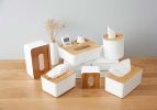Japanese Style Tissue Box Holder Bamboo Facial Paper Tissue Cover Box for Home Office Restaurant