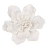 D5.1x2.2" Handmade Cream Ceramic Flower Wall Decor Accent