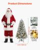 VEVOR Christmas Tree, 4ft Prelit Flocked Artificial Tree, Full Holiday Xmas Deco Trees with 120 Warm White LED Lights