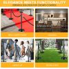 4 PCS Black Stanchions with Black Velvet Ropes-Red Carpet Party Crowd Control Poles,for Wedding, Party, Theater, Exhibition