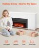 VEVOR 75 inch Freestanding Fireplaces, 1500W 5120BTU Fake Electric Fireplace Stove Heater with Mantel, Overheating Protection, Adjustable Flames