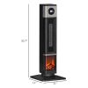 HOMCOM 31" Electric Freestanding Fireplace with Oscillation, Remote Control & 12H Timer for Indoors, 1400W, Black