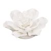 D5.1x2.2" Handmade Cream Ceramic Flower Wall Decor Accent