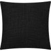 Mainstays Solid Texture Polyester Square Decorative Throw Pillow, 18" x 18", Black
