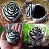 [Retro Rose] Ring Box Tin Alloys Jewelry Box Ring Display Box; 2.55'' by 2.55''