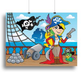 Pirate ship deck theme 9 Canvas Print or Poster (Type: Standard Framed Canvas Print, size: Large (24" x 16"))